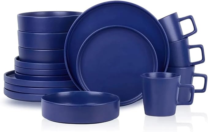 Ceramic 16-Piece Dinnerware Set Service for 4 Tableware Set of Plates Dinner Sets Plate Dish Bar