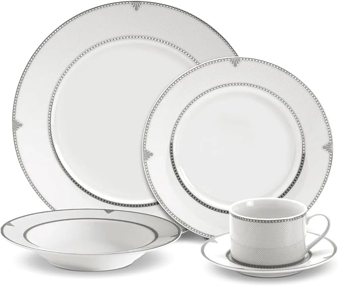 Food Plate 40-Piece Porcelain Dinnerware Set Ceramic Dishes to Eat Tableware Set of Plates Dinner Sets Dish
