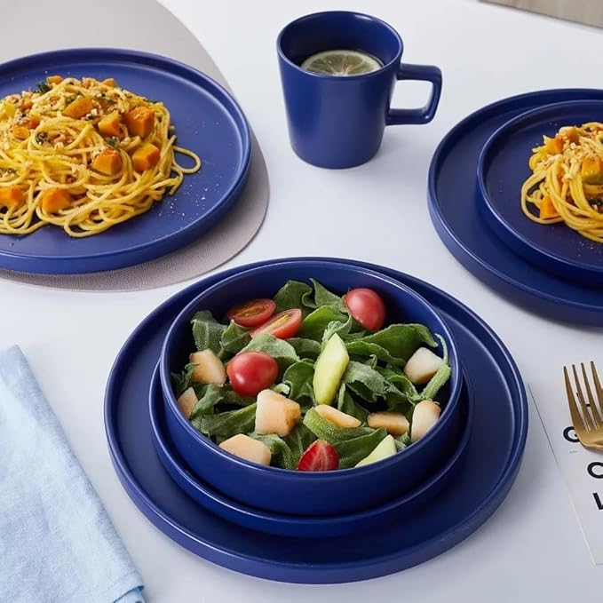 Ceramic 16-Piece Dinnerware Set Service for 4 Tableware Set of Plates Dinner Sets Plate Dish Bar