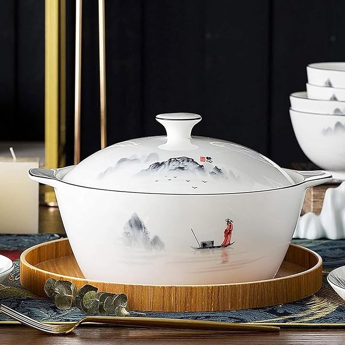 60-Piece Plates and Bowls Sets, Scratch Resistant Dish Set, Ceramic Kitchen Dinnerware Set, Dishwasher & Microwave Safe Bowl and Plate Set Reusable, Easy to Clean Tableware Set, Service for 12